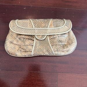 Rafē Gold Leather Clutch (Like New, but Used) 
Missing Chain